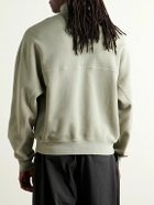 AGOLDE - Idris Cotton-Jersey Half-Zip Sweatshirt - Green