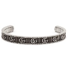 Gucci - Engraved Burnished Sterling Silver Cuff - Silver