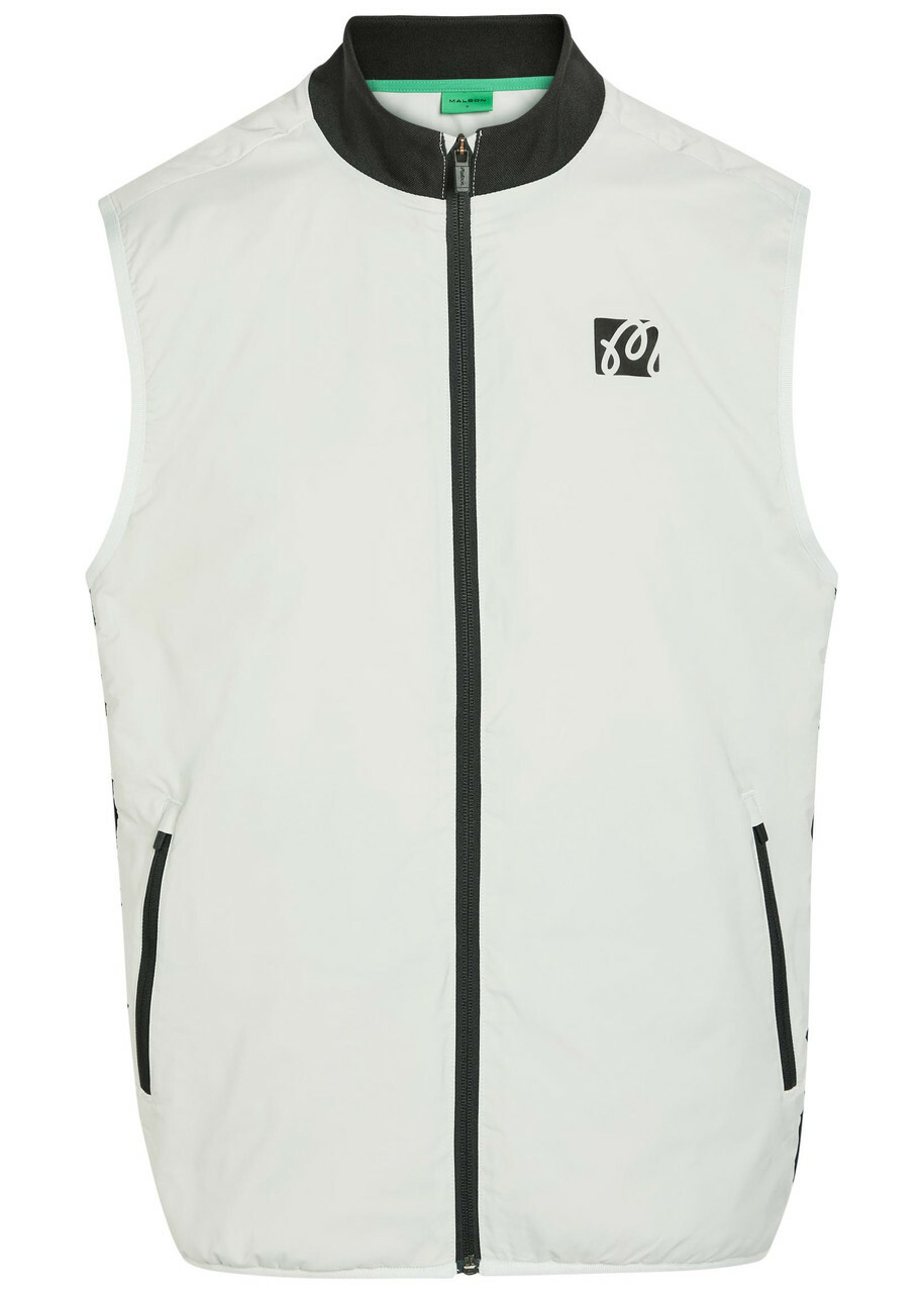 Malbon Performance Logo-print Shell Vest Silver