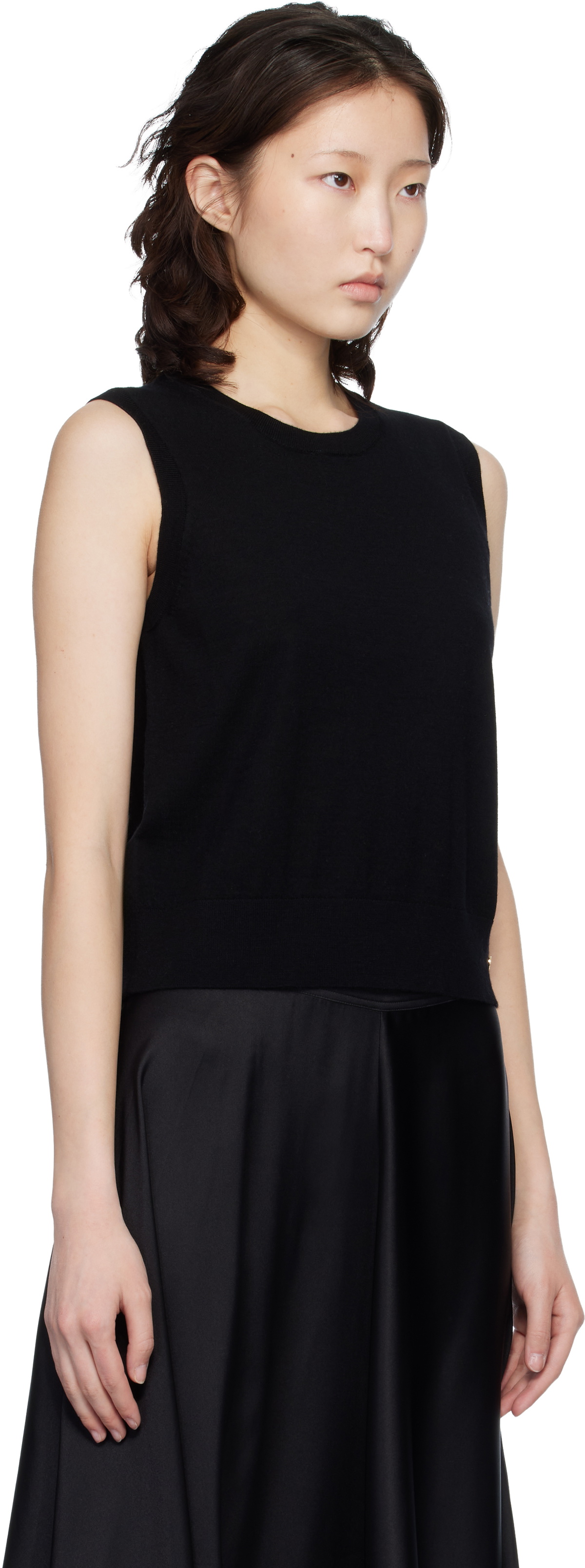 ANINE BING Black Moni Crop Tank Top