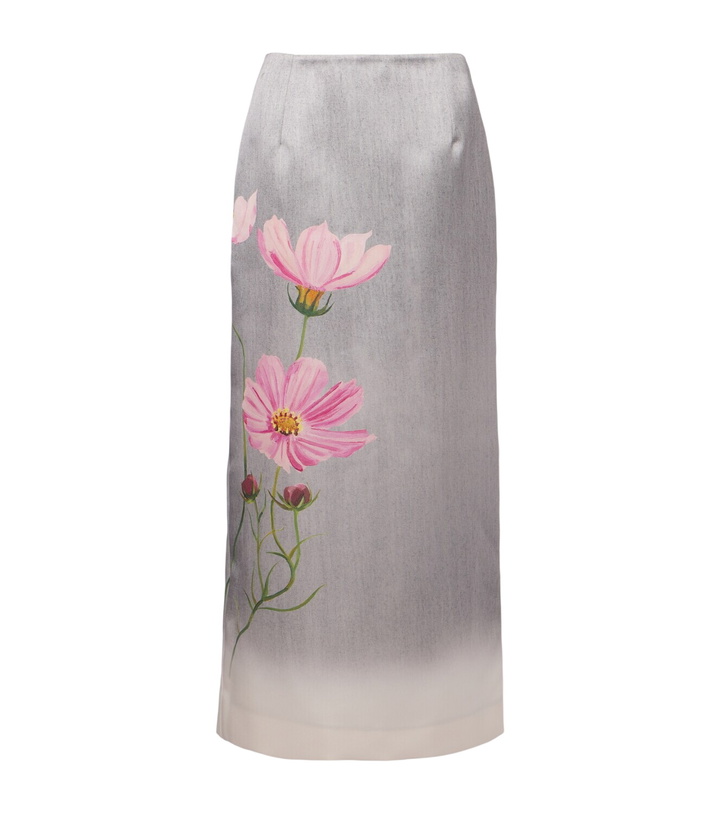Photo: Oscar de la Renta Floral midi skirt