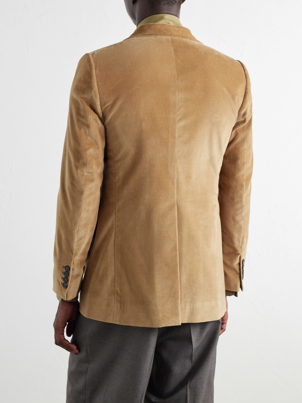Husbands - Cotton-Velvet Blazer - Yellow