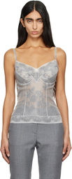 McQueen Off-White Silk Chiffon Camisole