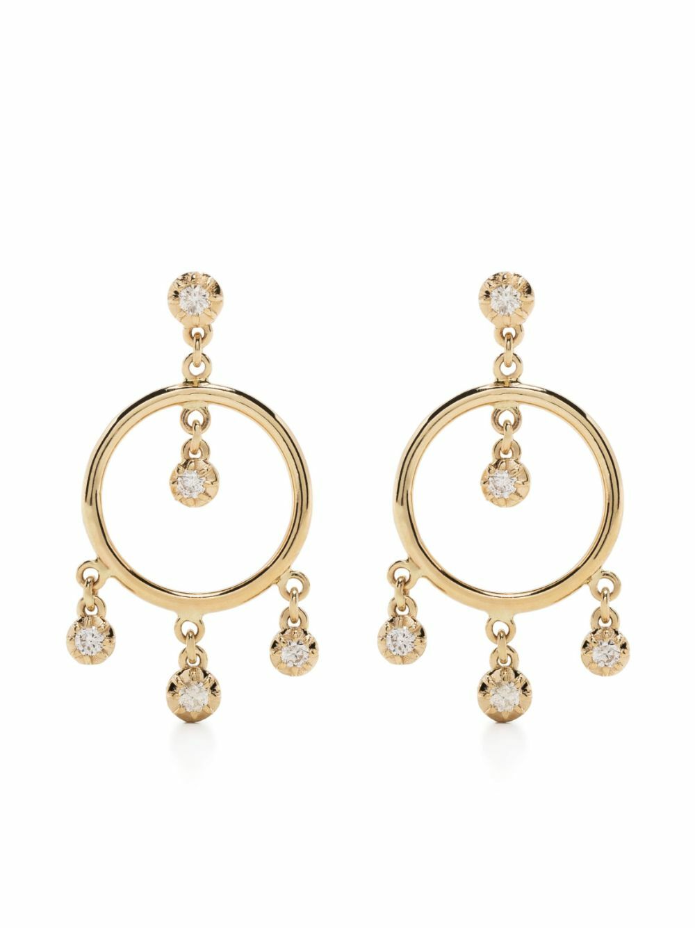 Jacquie Aiche 14K Yellow Gold Sophia Shaker Diamond Hoop Earrings