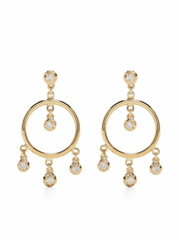 Photo: Jacquie Aiche 14K Yellow Gold Sophia Shaker Diamond Hoop Earrings