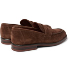 Loro Piana - City Life Suede Penny Loafers - Dark brown