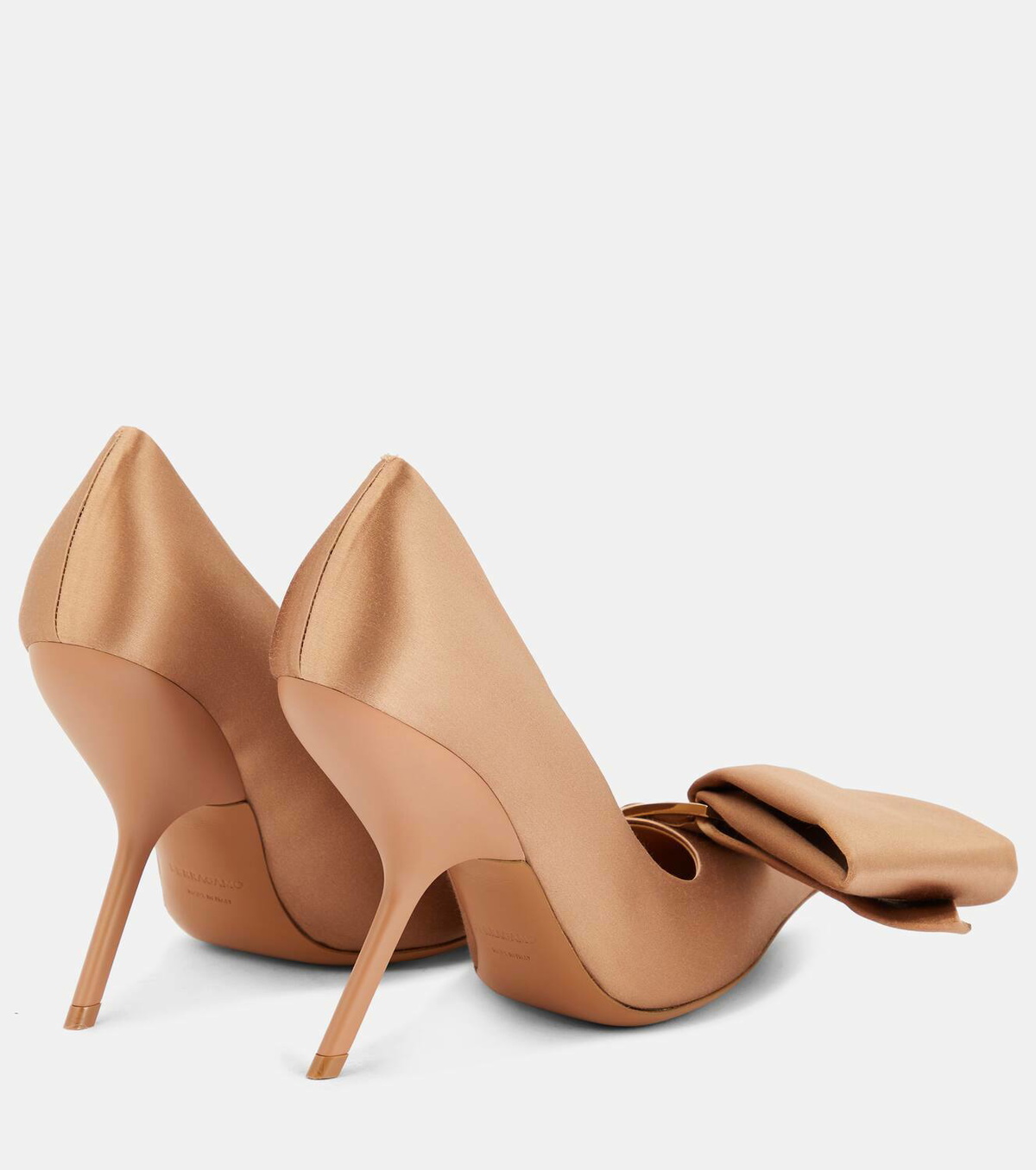 Ferragamo Erica bow-detail satin pumps Salvatore Ferragamo
