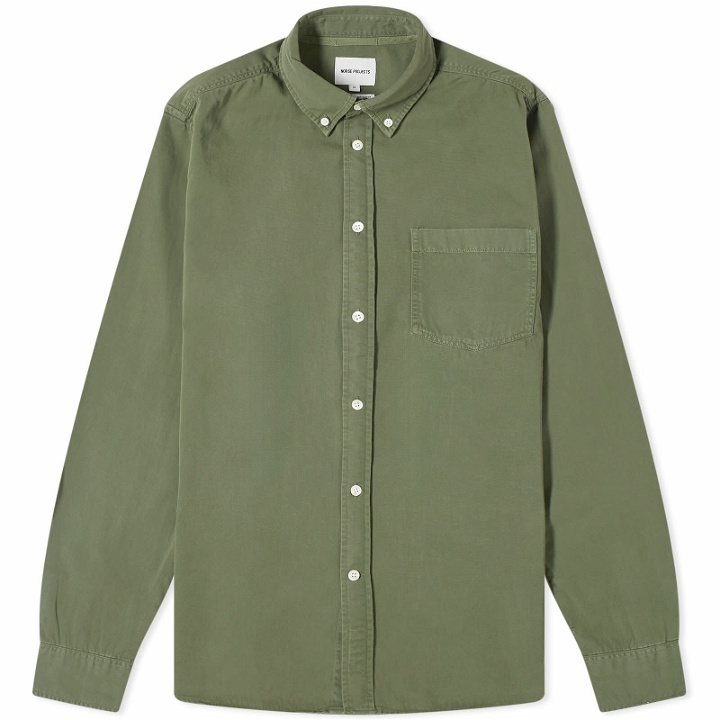 Photo: Norse Projects Men's Anton Light Twill Shirt in Spruce Green