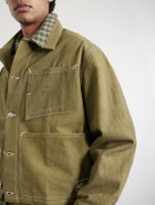 Story mfg. - Post Cropped Cotton-Canvas Jacket - Green