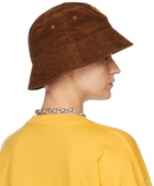 drew house SSENSE Exclusive Brown Painted Mascot Bucket Hat