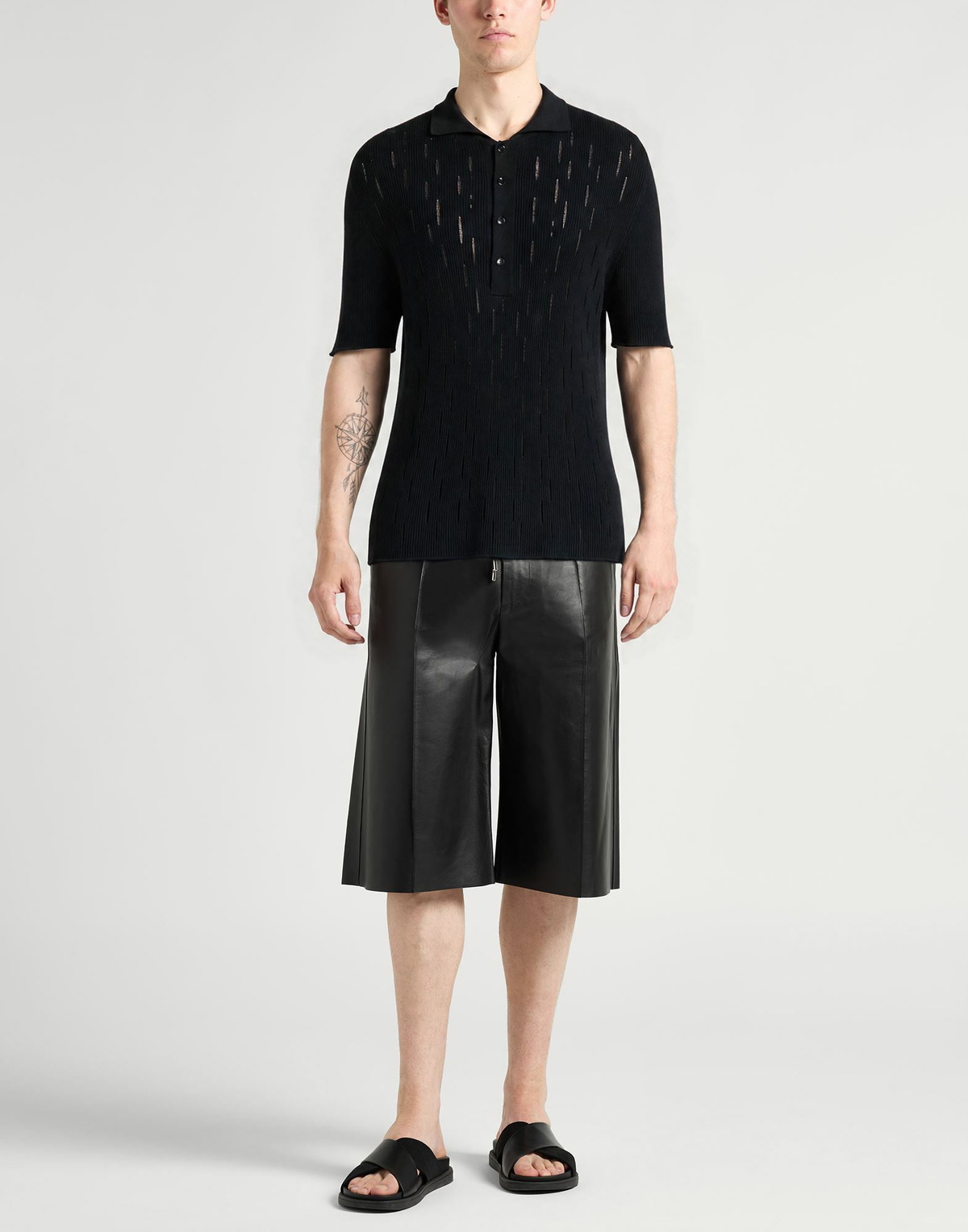 Lardini Mens Polo shirt in Black