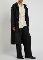 High Polonaise Hooded Cotton-blend Parka Black