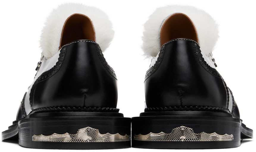 Toga Virilis Black & White Leather Derbys Toga Virilis Toga Virilis Black & White Leather Derbys Toga Virilis