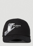 Balmain - Logo Print Baseball Cap in Black