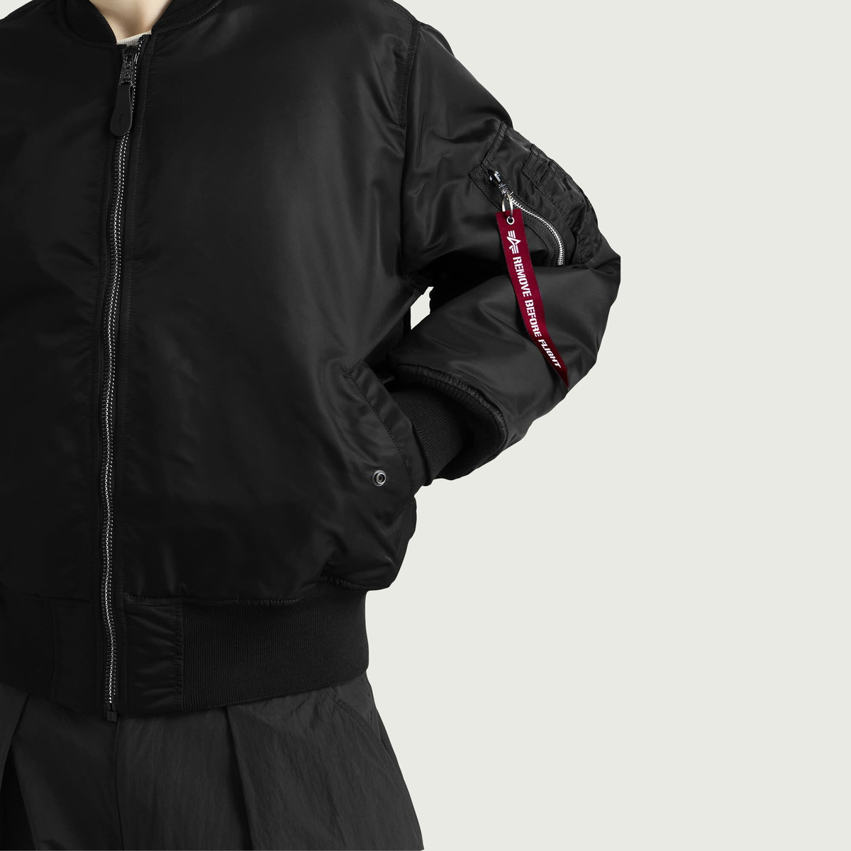 Alpha Industries Men's MA-1 Heritage Bomber Jacket in Black/Black