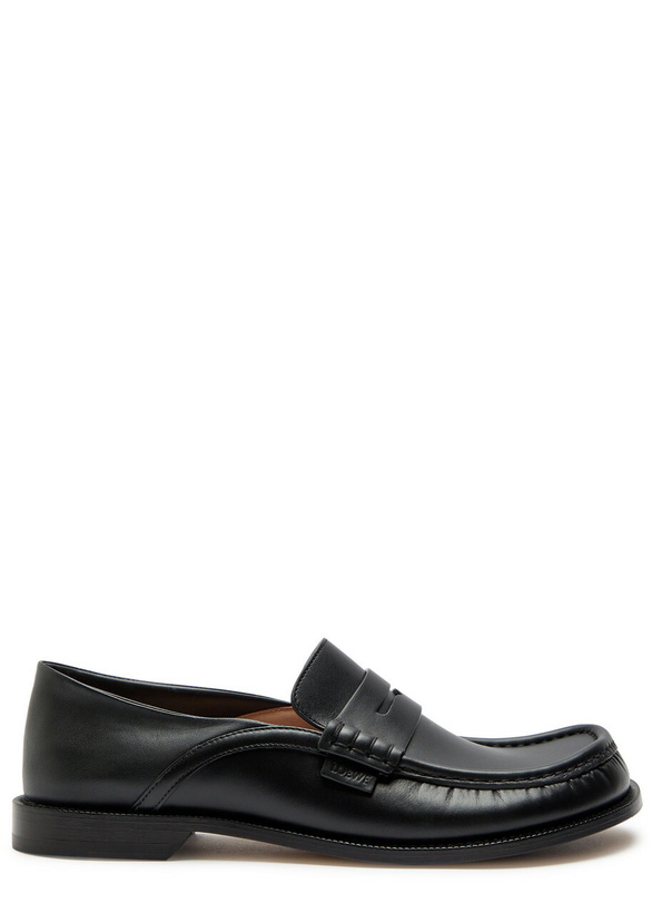 Photo: Loewe Campo Leather Loafers Black