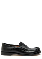 Loewe Campo Leather Loafers Black