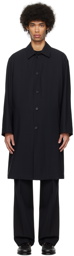 AURALEE Black Soutien Collar Coat