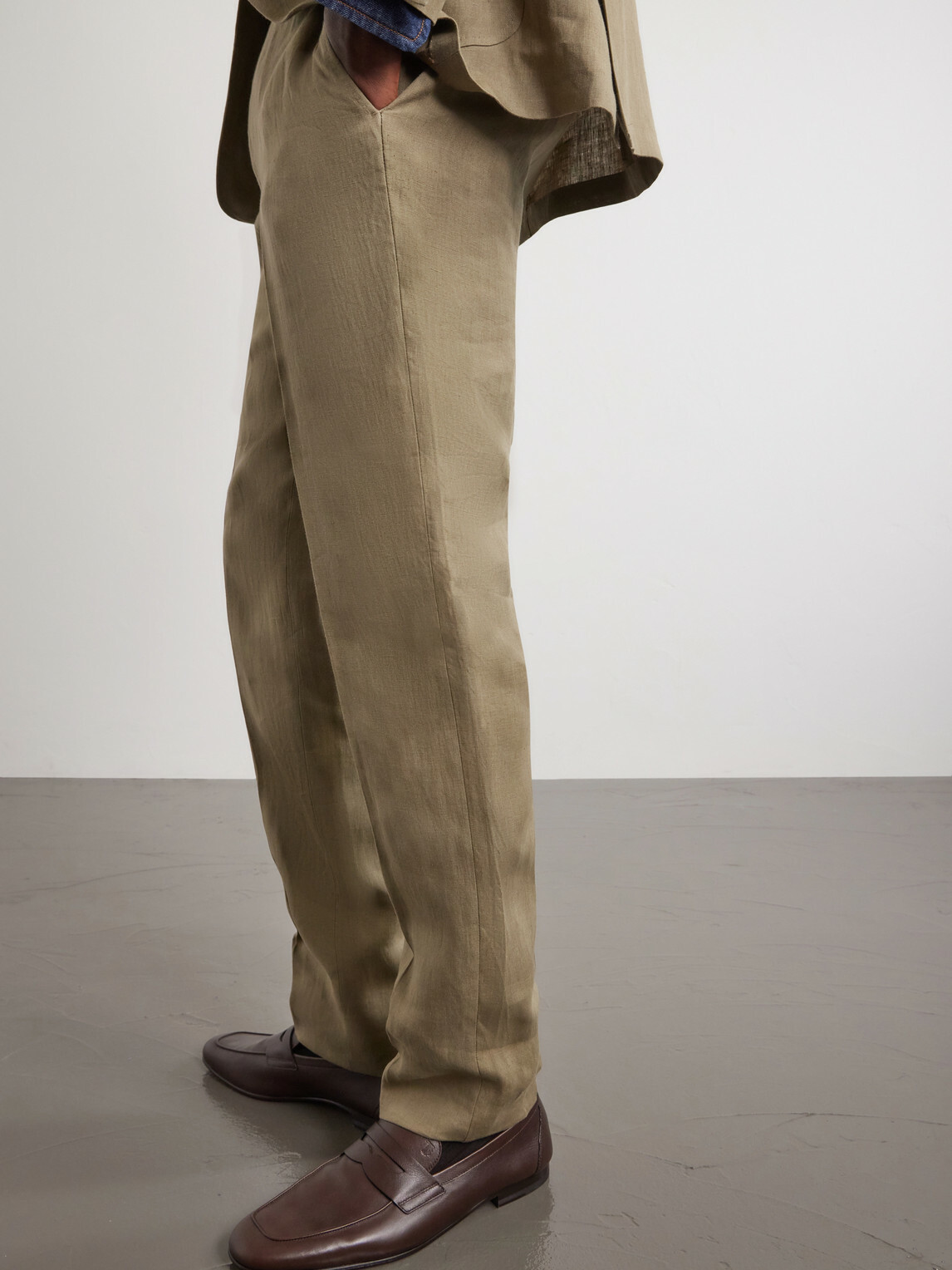 Canali - Straight-Leg Linen Suit Trousers - Neutrals