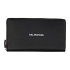 Balenciaga Black Cash Continental Wallet