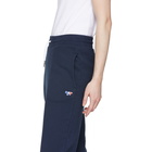 Maison Kitsune Navy Classic Tricolor Fox Lounge Pants