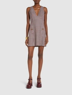 ETRO Wool Blend Suiting Sleeveless Mini Dress