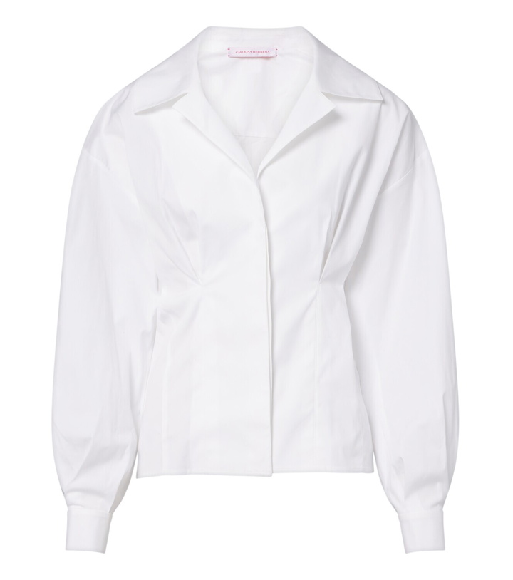 Photo: Carolina Herrera Cotton-blend poplin shirt