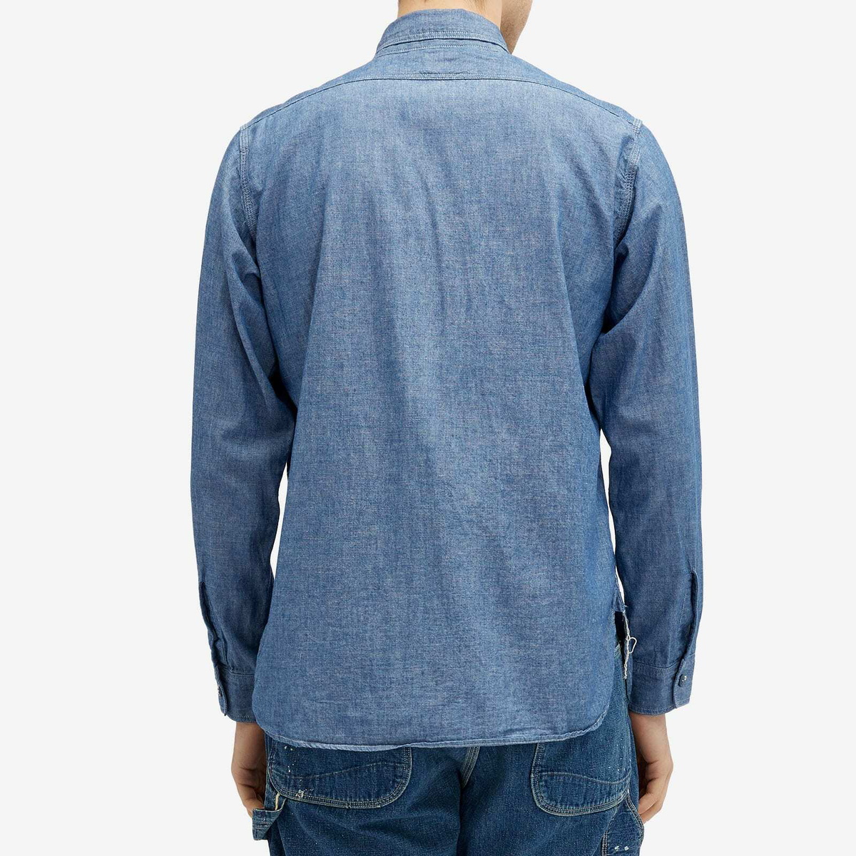 【極美品】orSlow オアスロウ shambray work shirts 2 orSlow - Slim Fit White Chambray Work Shirt – Withered Fig