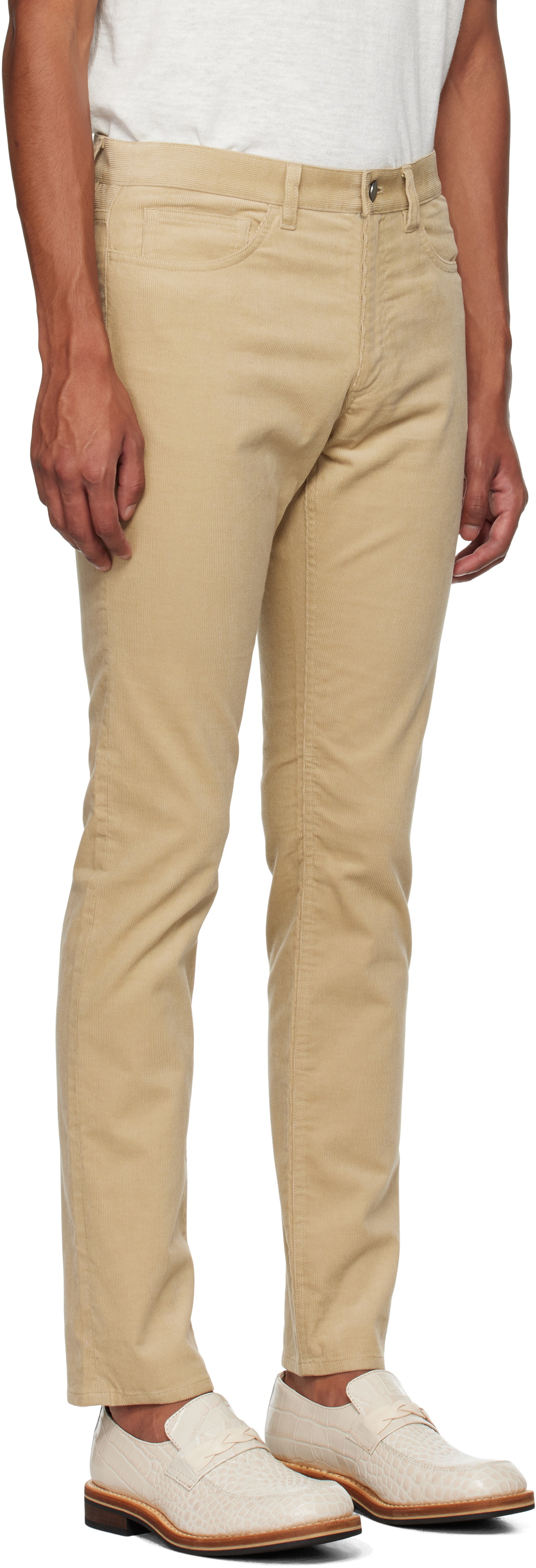 Theory Beige Raffi 5-Pocket Trousers