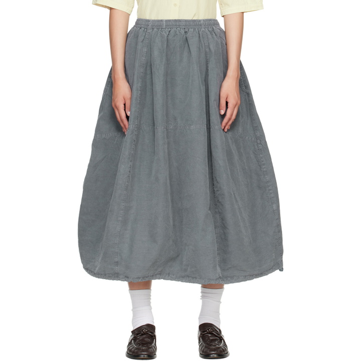 Photo: YMC Gray Parachute Midi Skirt