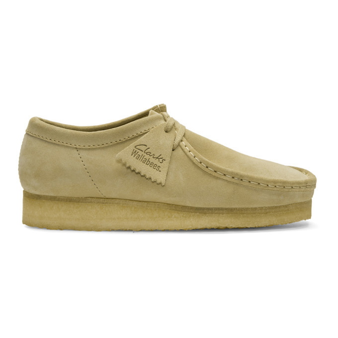 Photo: Clarks Originals Beige Low Suede Wallabee Moccasins