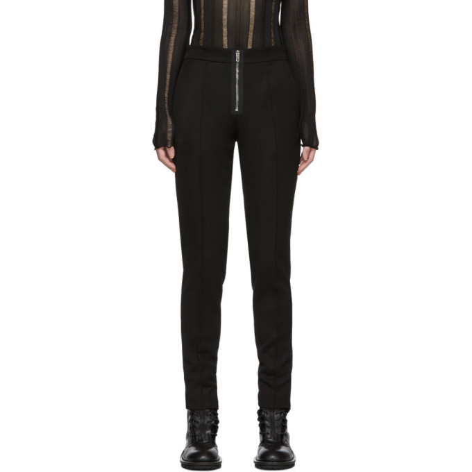 Photo: Yang Li Black Slim Exposed Zip Trousers