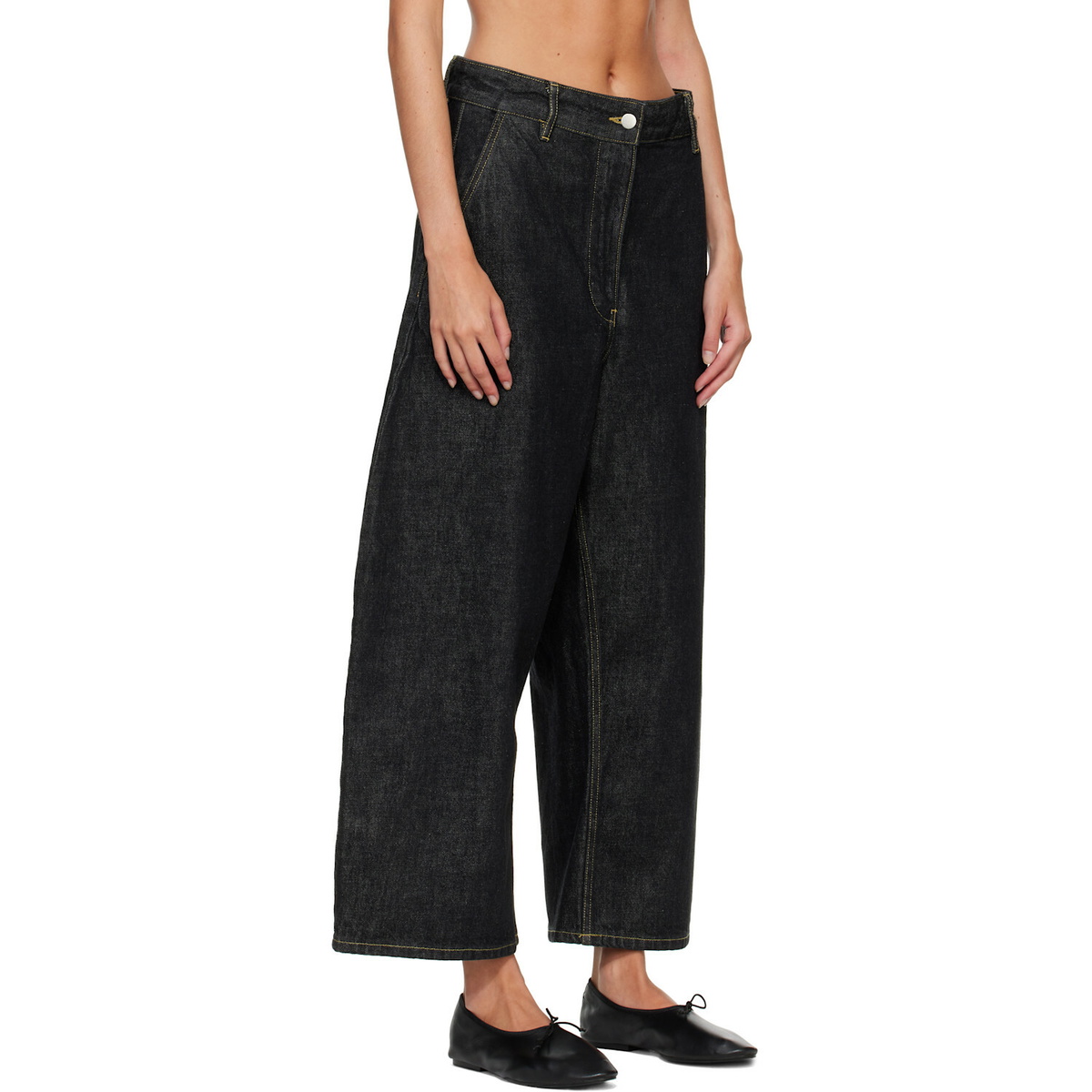 Studio Nicholson Black Chalco Wide Leg Jeans