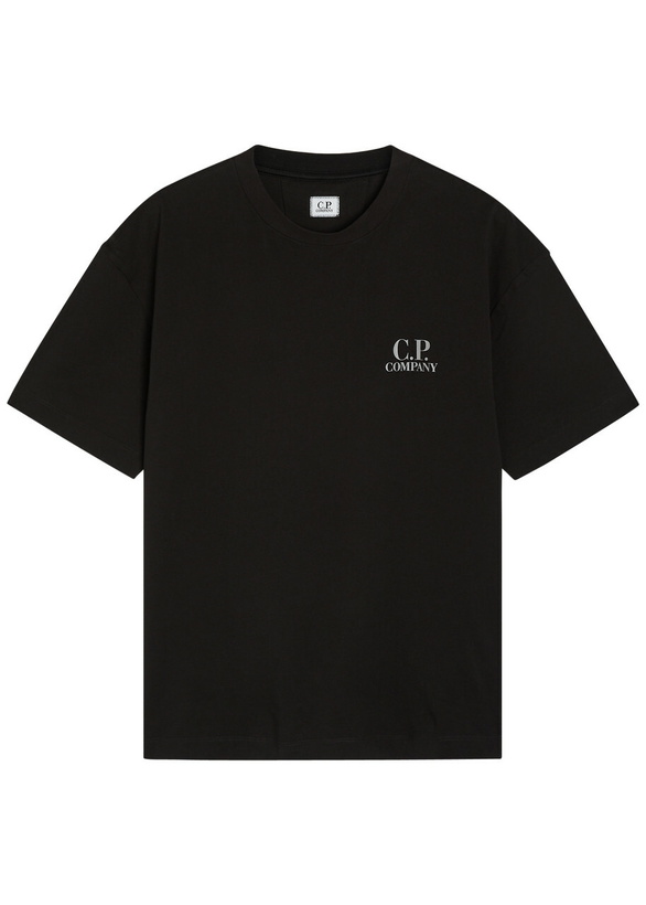 Photo: C.P. Company Logo Print Cotton T-shirt Black