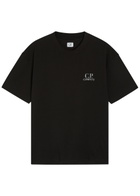 C.P. Company Logo Print Cotton T-shirt Black