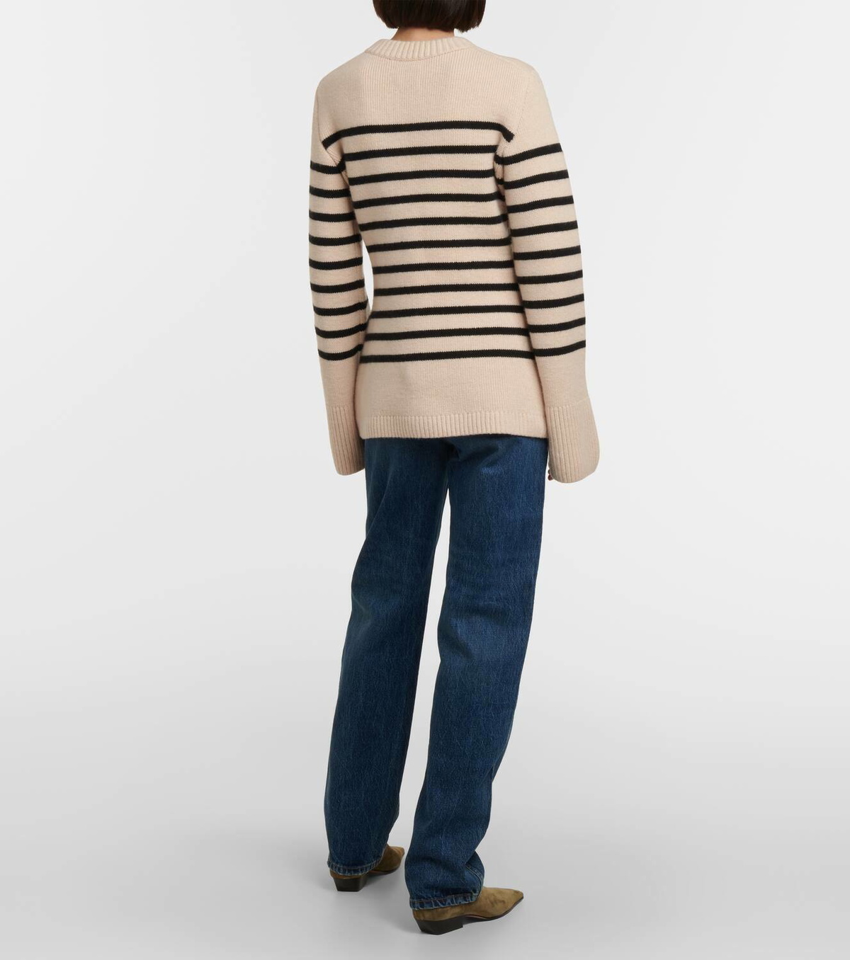 Khaite Suzette striped cashmere-blend cardigan Khaite
