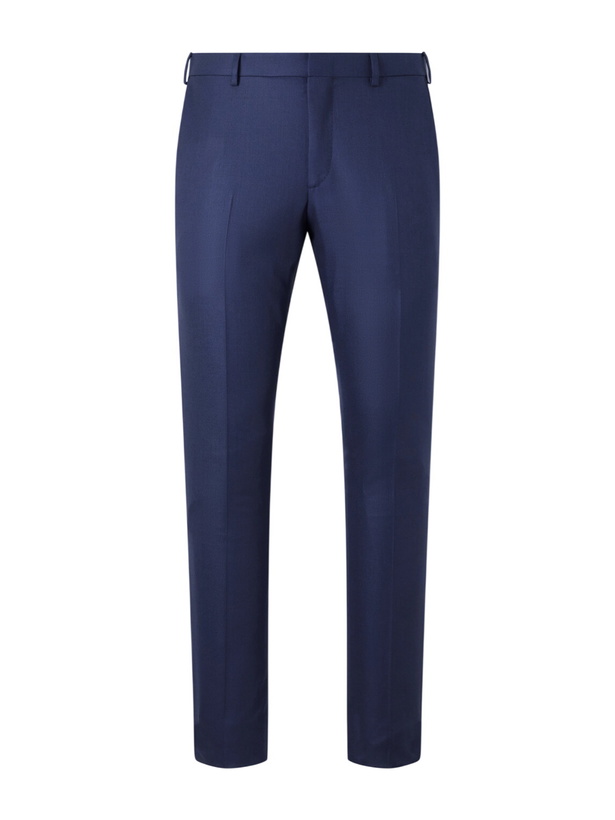Photo: Brioni - Straight-Leg Wool Trousers - Blue