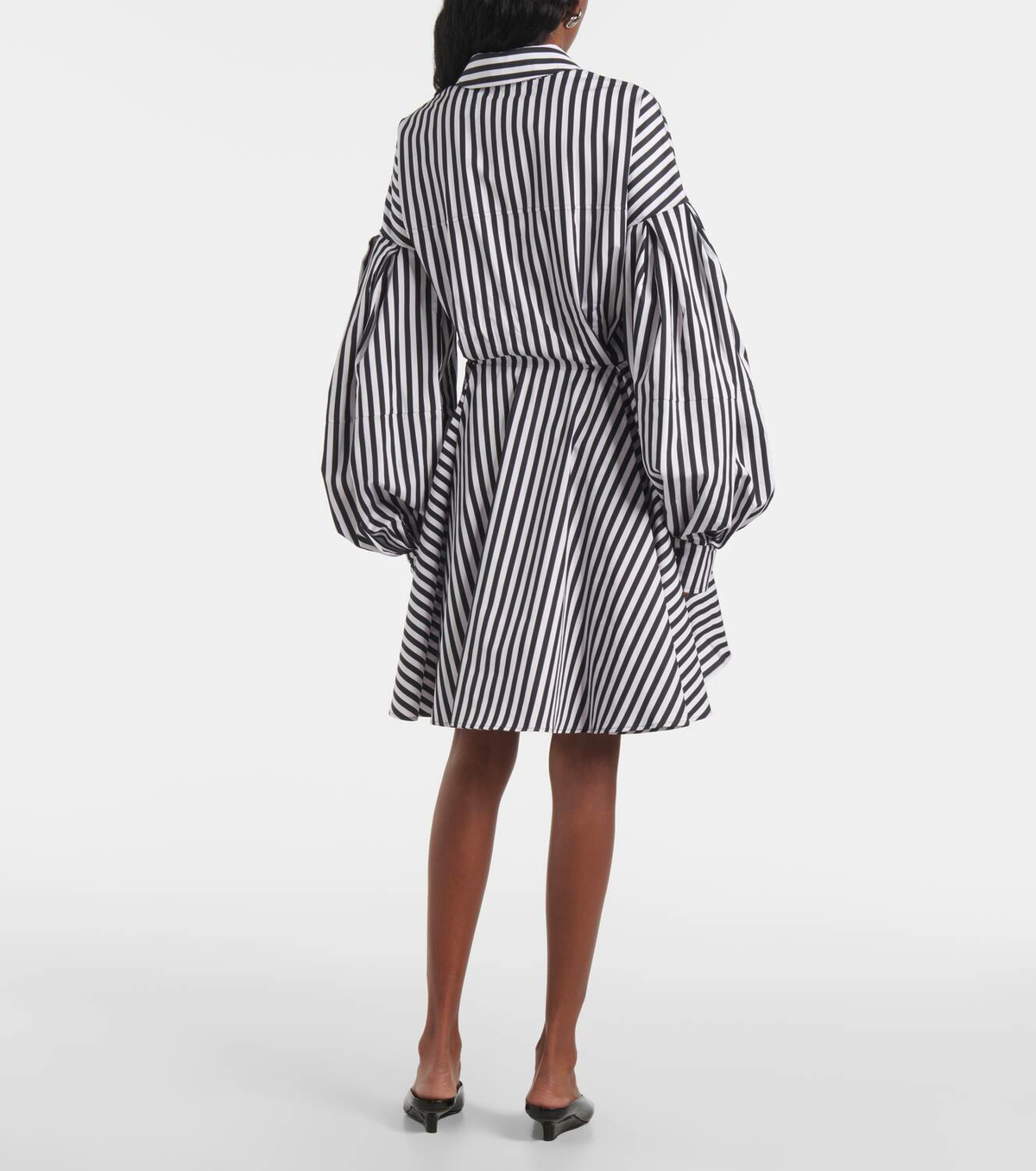 Nina Ricci Striped cotton poplin midi dress