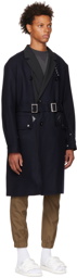 sacai Navy Belted Coat
