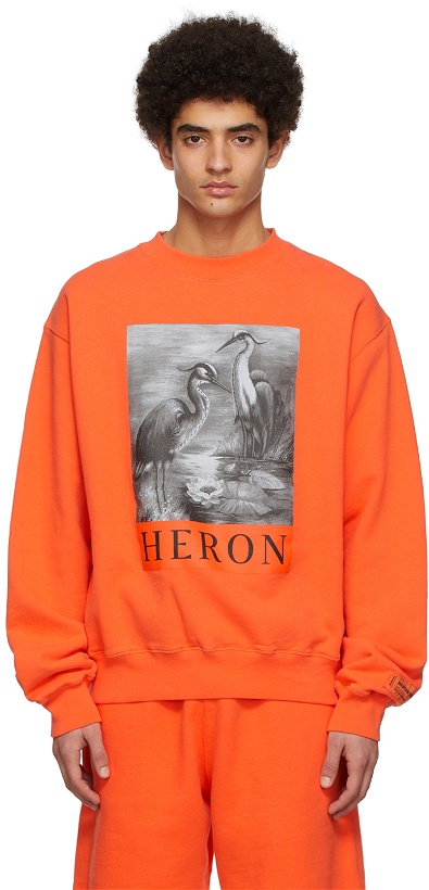 Photo: Heron Preston Orange Cotton Sweatshirt