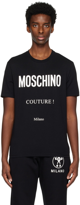 Photo: Moschino Black Printed T-Shirt