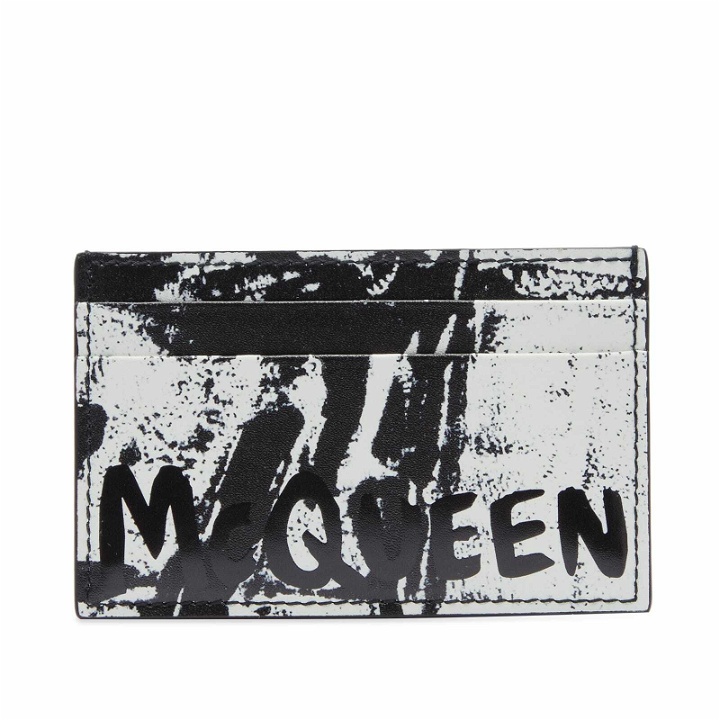 Photo: Alexander McQueen Men's Jacket Print Card Holder in Black/White 