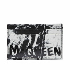 Alexander McQueen Men's Jacket Print Card Holder in Black/White 