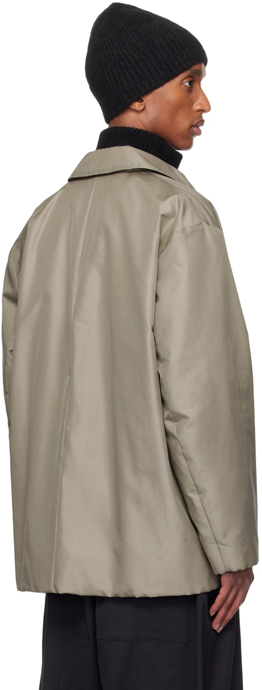 ATON Gray Padded Zip-Up Jacket ATON