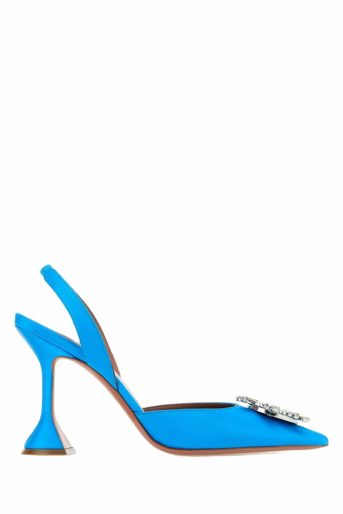 Amina Muaddi Holli 70 leather slingback pumps Amina Muaddi