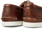 Quoddy - Downeast Pebble-Grain Leather Boat Shoes - Brown