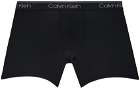 Calvin Klein Underwear Three-Pack Black Micro Boxer Briefs