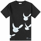 3.Paradis Men's Singing Doves T-Shirt in Black