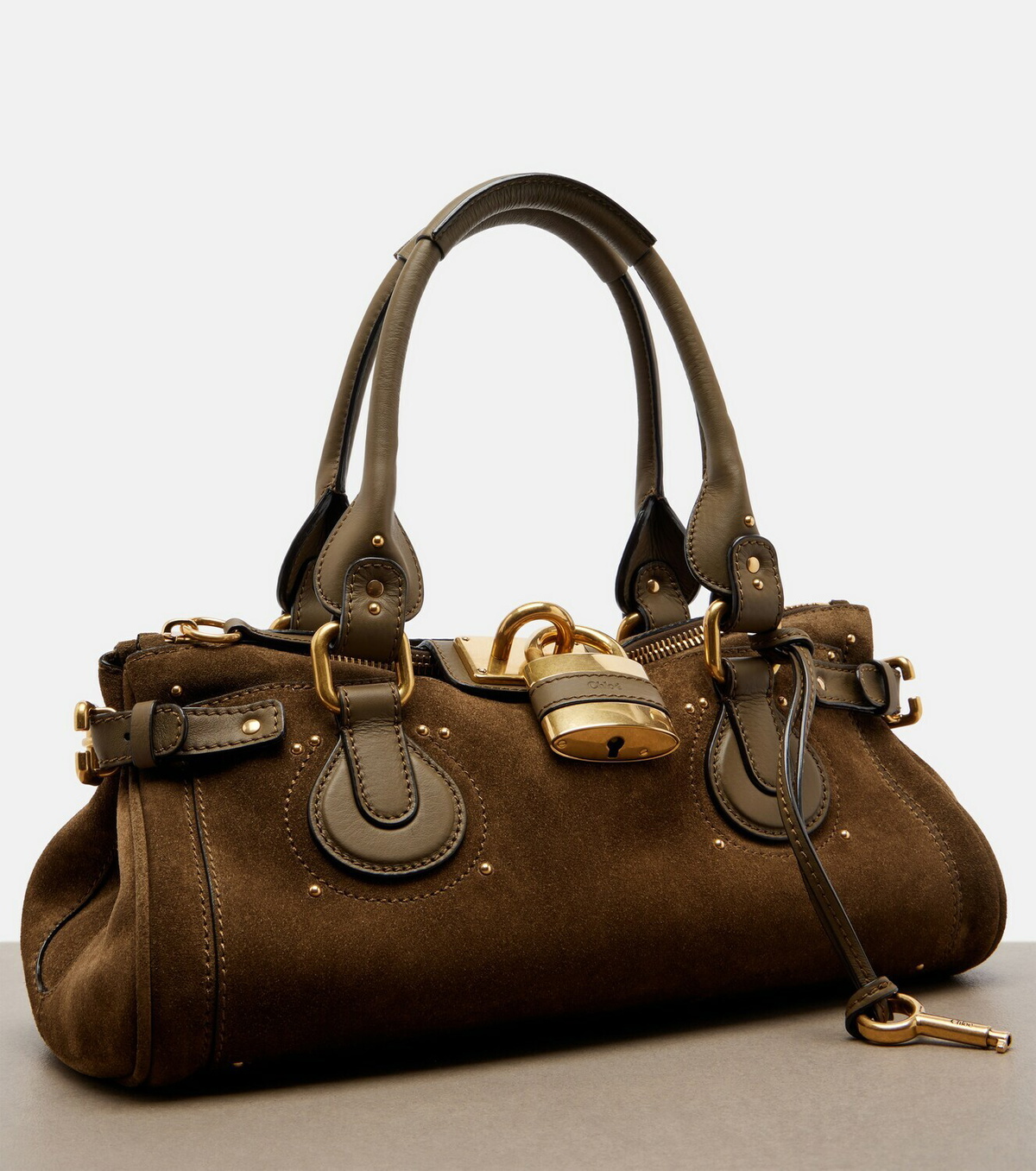 Chloé Paddington Medium suede shoulder bag