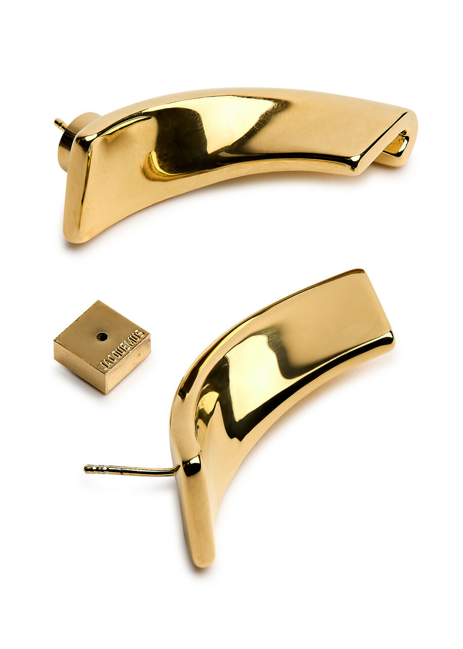 Jacquemus Les Boucles J Sculpted Earrings - Gold - One Size